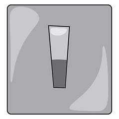 Image showing A gray light switch vector or color illustration