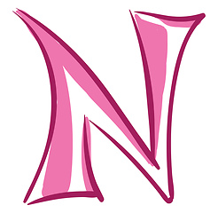 Image showing Letter N alphabet vector or color illustration