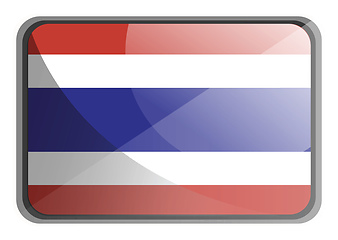 Image showing Vector illustration of Thailand flag on white background.