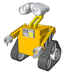 Image showing A kids bulldozer toy vector or color illustration