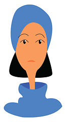 Image showing Woman wearing headscarf vector or color illustration