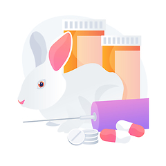 Image showing Animal lab tests vector concept metaphor