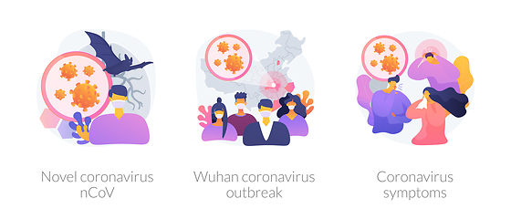 Image showing Coronavirus epidemy outbreak abstract concept vector illustratio