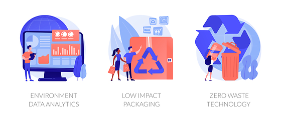 Image showing Big data eco technology vector concept metaphors.