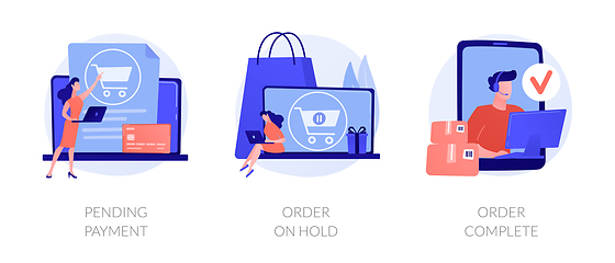 Image showing Onine shopping details vector concept metaphors