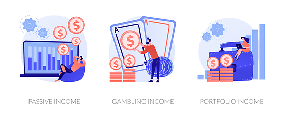 Image showing Income types vector concept metaphors.