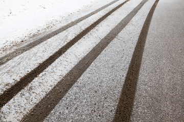 Image showing Road under the snow