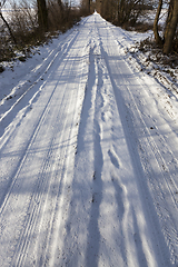 Image showing Road under the snow