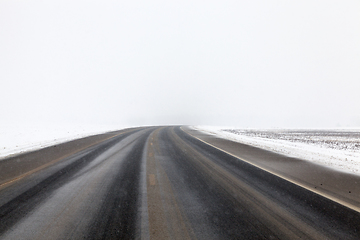 Image showing Road under the snow