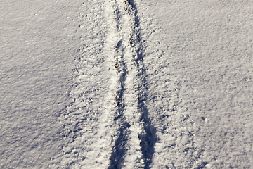 Image showing Footprints of a man