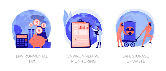 Image showing Fighting environmental problems vector concept metaphors