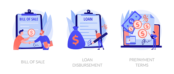 Image showing Contract terms vector concept metaphors.