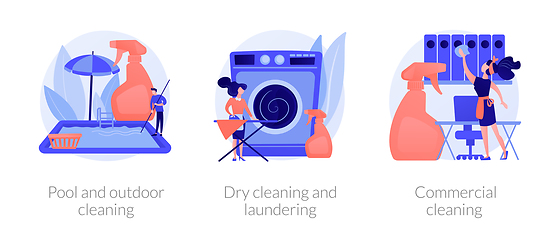 Image showing Cleaning services vector concept metaphors.