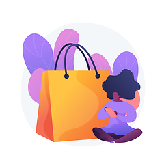 Image showing Shopping addiction vector concept metaphor