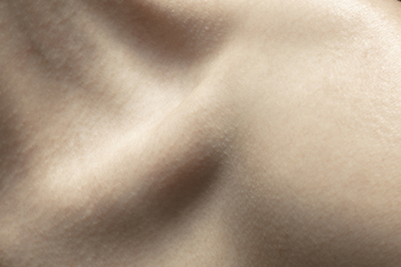 Image showing Texture of human skin. Close up of well-kept caucasian human body