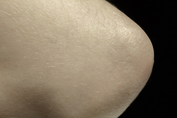 Image showing Texture of human skin. Close up of well-kept caucasian human body