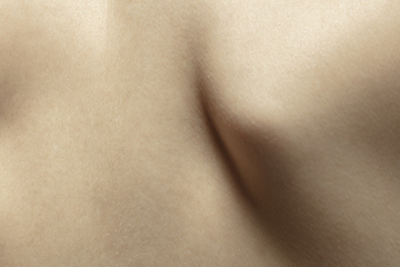 Image showing Texture of human skin. Close up of well-kept caucasian human body