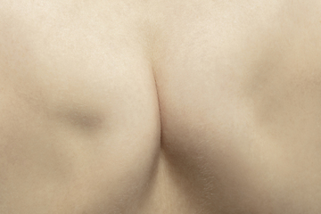 Image showing Texture of human skin. Close up of well-kept caucasian human body