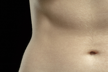 Image showing Texture of human skin. Close up of well-kept caucasian human body