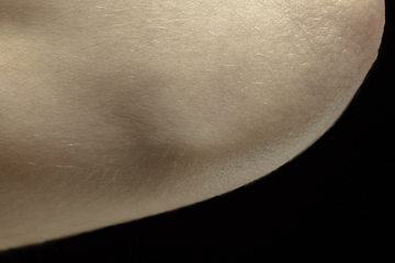 Image showing Texture of human skin. Close up of well-kept caucasian human body