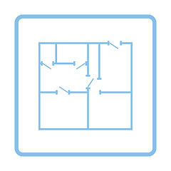 Image showing Icon of apartment plan