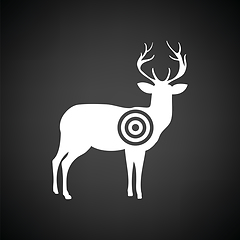 Image showing Deer silhouette with target  icon