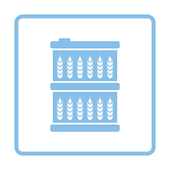 Image showing Barrel wheat symbols icon