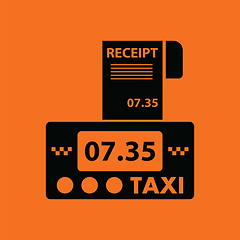 Image showing Taxi meter with receipt icon