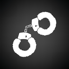 Image showing Sex handcuffs with fur icon