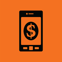 Image showing Smartphone with dollar sign icon