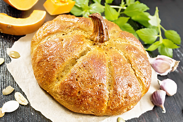 Image showing Bread pumpkin on paper