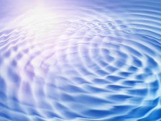 Image showing Abstract background with wavy ripples and sunlight