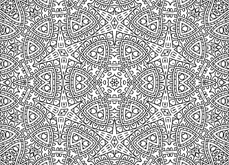 Image showing Black and white abstract outline pattern