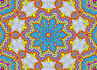 Image showing Abstract half-painted outline pattern