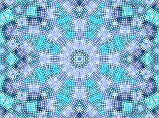 Image showing Bright background with concentric mosaic pattern