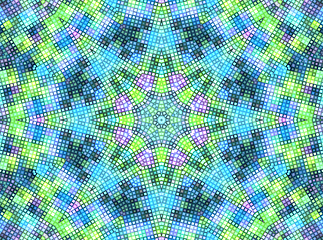 Image showing Bright background with concentric mosaic pattern