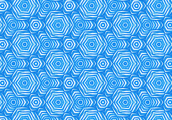 Image showing Abstract bright blue repeating pattern