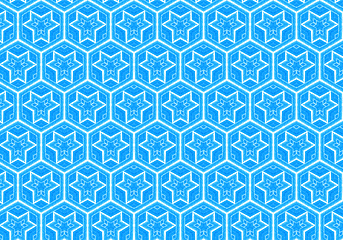 Image showing Abstract bright blue repeating pattern