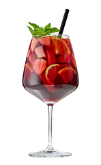 Image showing glass of red sangria