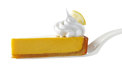 Image showing piece of lemon tart