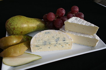 Image showing Cheese and fruit