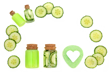 Image showing Fresh Cucumber for Natural Beauty Treatment 