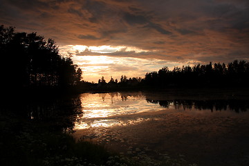 Image showing Lake at sunset