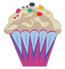 Image showing Muffin illustration vector on white background 