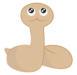 Image showing Sad snake vector or color illustration