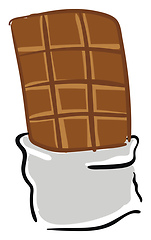 Image showing Bar chocolate vector or color illustration