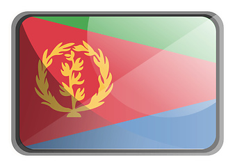 Image showing Vector illustration of Eritrea flag on white background.