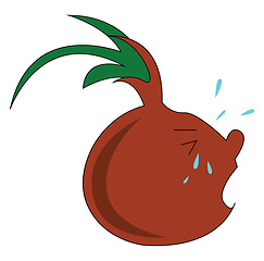 Image showing Drawing of crying onion 