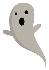 Image showing A grey ghost vector or color illustration