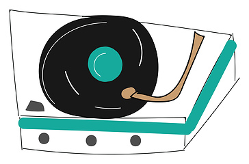 Image showing Vintage record player vector illustration on white background